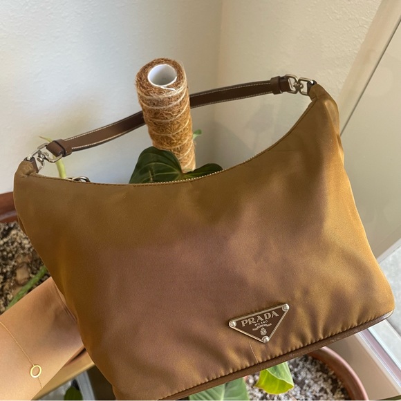 Prada Tessuto Sirio Brown Pochette small Nylon Shoulder bag - Picture 5 of 16